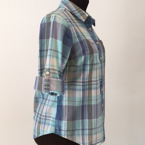 L.L.Bean button down plaid shirt size xs - Picture 6 of 16